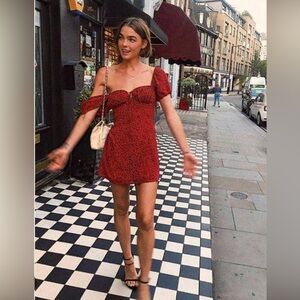 Realisation Par Venus dress, red squiggle, M